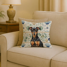 Load image into Gallery viewer, Manchester Terrier Coastal Sea Glass Throw Pillow