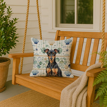 Load image into Gallery viewer, Manchester Terrier Coastal Sea Glass Throw Pillow