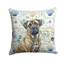 Load image into Gallery viewer, Brindle Mastiff Coastal Sea Glass Throw Pillow