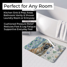 Load image into Gallery viewer, Brindle Mastiff Coastal Sea Glass Memory Foam Kitchen Mat