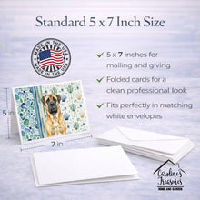 Load image into Gallery viewer, Fawn Mastiff Coastal Sea Glass Greeting Cards Pack of 8