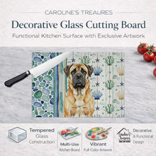 Load image into Gallery viewer, Fawn Mastiff Coastal Sea Glass Glass Cutting Board