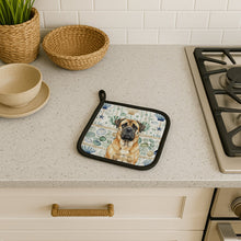 Load image into Gallery viewer, Fawn Mastiff Coastal Sea Glass Pair of Pot Holders