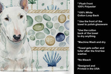 Load image into Gallery viewer, White Miniature Bull Terrier Coastal Sea Glass Kitchen Towel