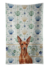Load image into Gallery viewer, Red Miniature Pinscher Min Pin Coastal Sea Glass Kitchen Towel