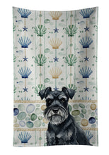 Load image into Gallery viewer, Black Miniature Schnauzer Coastal Sea Glass Kitchen Towel
