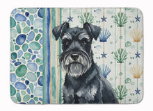Load image into Gallery viewer, Black Miniature Schnauzer Coastal Sea Glass Memory Foam Kitchen Mat