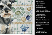 Load image into Gallery viewer, Miniature Schnauzer Coastal Sea Glass Kitchen Towel