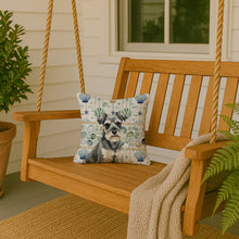 Load image into Gallery viewer, Miniature Schnauzer Coastal Sea Glass Throw Pillow