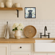Load image into Gallery viewer, Black Neapolitan Mastiff Coastal Sea Glass Framed Metal Print