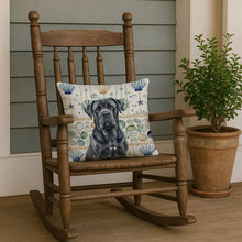 Load image into Gallery viewer, Black Neapolitan Mastiff Coastal Sea Glass Throw Pillow