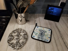 Load image into Gallery viewer, Blue Neapolitan Mastiff Coastal Sea Glass Pair of Pot Holders