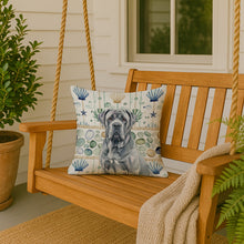 Load image into Gallery viewer, Blue Neapolitan Mastiff Coastal Sea Glass Throw Pillow