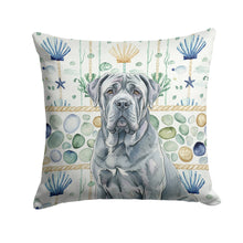 Load image into Gallery viewer, Blue Neapolitan Mastiff Coastal Sea Glass Throw Pillow