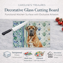 Load image into Gallery viewer, Neapolitan Mastiff Coastal Sea Glass Glass Cutting Board