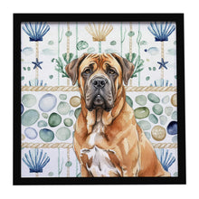 Load image into Gallery viewer, Neapolitan Mastiff Coastal Sea Glass Framed Metal Print