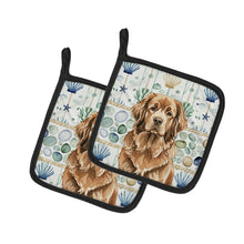 Load image into Gallery viewer, Brown Newfoundland Coastal Sea Glass Pair of Pot Holders