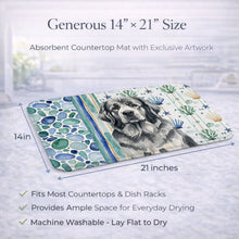 Load image into Gallery viewer, Gray Newfoundland Coastal Sea Glass Dish Drying Mat