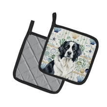 Load image into Gallery viewer, Landseer Newfoundland Coastal Sea Glass Pair of Pot Holders