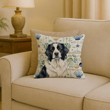 Load image into Gallery viewer, Landseer Newfoundland Coastal Sea Glass Throw Pillow