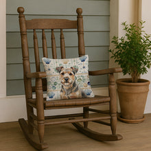 Load image into Gallery viewer, Grizzle and Tan Norfolk Terrier Coastal Sea Glass Throw Pillow
