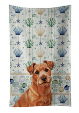 Load image into Gallery viewer, Red Norfolk Terrier Coastal Sea Glass Kitchen Towel