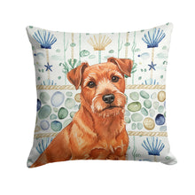Load image into Gallery viewer, Red Norfolk Terrier Coastal Sea Glass Throw Pillow