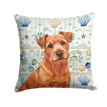 Load image into Gallery viewer, Red Norfolk Terrier Coastal Sea Glass Throw Pillow