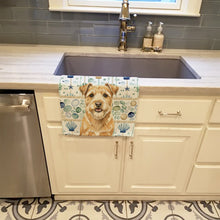 Load image into Gallery viewer, Wheaten Norfolk Terrier Coastal Sea Glass Kitchen Towel