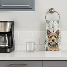 Load image into Gallery viewer, Norwich Terrier Coastal Sea Glass Kitchen Towel