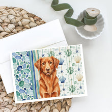 Load image into Gallery viewer, Copper Nova Scotia Duck Tolling Retriever Coastal Sea Glass Greeting Cards Pack of 8