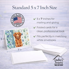 Load image into Gallery viewer, Copper Nova Scotia Duck Tolling Retriever Coastal Sea Glass Greeting Cards Pack of 8