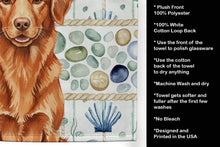 Load image into Gallery viewer, Copper Nova Scotia Duck Tolling Retriever Coastal Sea Glass Kitchen Towel