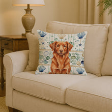 Load image into Gallery viewer, Copper Nova Scotia Duck Tolling Retriever Coastal Sea Glass Throw Pillow
