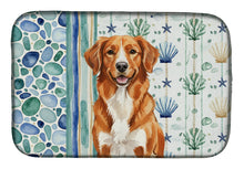 Load image into Gallery viewer, Orange Nova Scotia Duck Tolling Retriever Coastal Sea Glass Dish Drying Mat