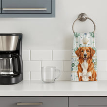 Load image into Gallery viewer, Orange Nova Scotia Duck Tolling Retriever Coastal Sea Glass Kitchen Towel