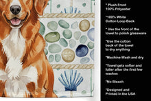 Load image into Gallery viewer, Orange Nova Scotia Duck Tolling Retriever Coastal Sea Glass Kitchen Towel