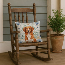 Load image into Gallery viewer, Orange Nova Scotia Duck Tolling Retriever Coastal Sea Glass Throw Pillow