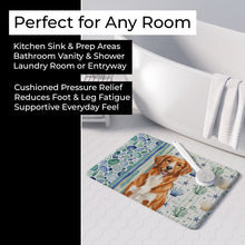 Load image into Gallery viewer, Orange Nova Scotia Duck Tolling Retriever Coastal Sea Glass Memory Foam Kitchen Mat
