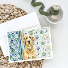 Load image into Gallery viewer, Wheaten and Tan Otterhound Coastal Sea Glass Greeting Cards Pack of 8