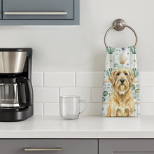 Load image into Gallery viewer, Wheaten and Tan Otterhound Coastal Sea Glass Kitchen Towel