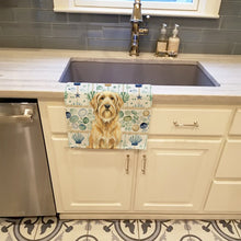 Load image into Gallery viewer, Wheaten and Tan Otterhound Coastal Sea Glass Kitchen Towel