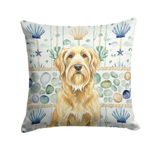 Load image into Gallery viewer, Wheaten and Tan Otterhound Coastal Sea Glass Throw Pillow