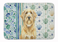 Load image into Gallery viewer, Wheaten and Tan Otterhound Coastal Sea Glass Memory Foam Kitchen Mat