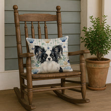 Load image into Gallery viewer, Black and White Papillon Coastal Sea Glass Throw Pillow