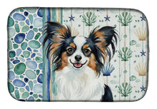 Load image into Gallery viewer, Tricolor Papillon Coastal Sea Glass Dish Drying Mat