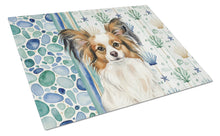 Load image into Gallery viewer, White with Sable Papillon Coastal Sea Glass Glass Cutting Board
