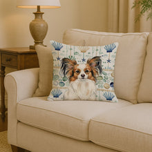 Load image into Gallery viewer, White with Sable Papillon Coastal Sea Glass Throw Pillow
