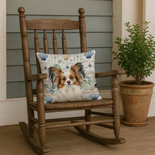 Load image into Gallery viewer, White with Sable Papillon Coastal Sea Glass Throw Pillow