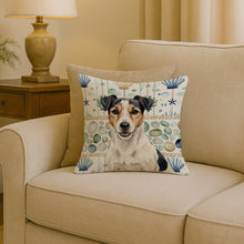Load image into Gallery viewer, Parson Russell Terrier Coastal Sea Glass Throw Pillow